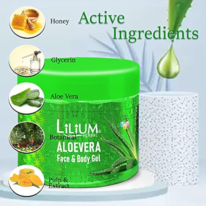 LILIUM ALOE VERA FACIAL GEL 500ML PACK OF 2 - Image 2